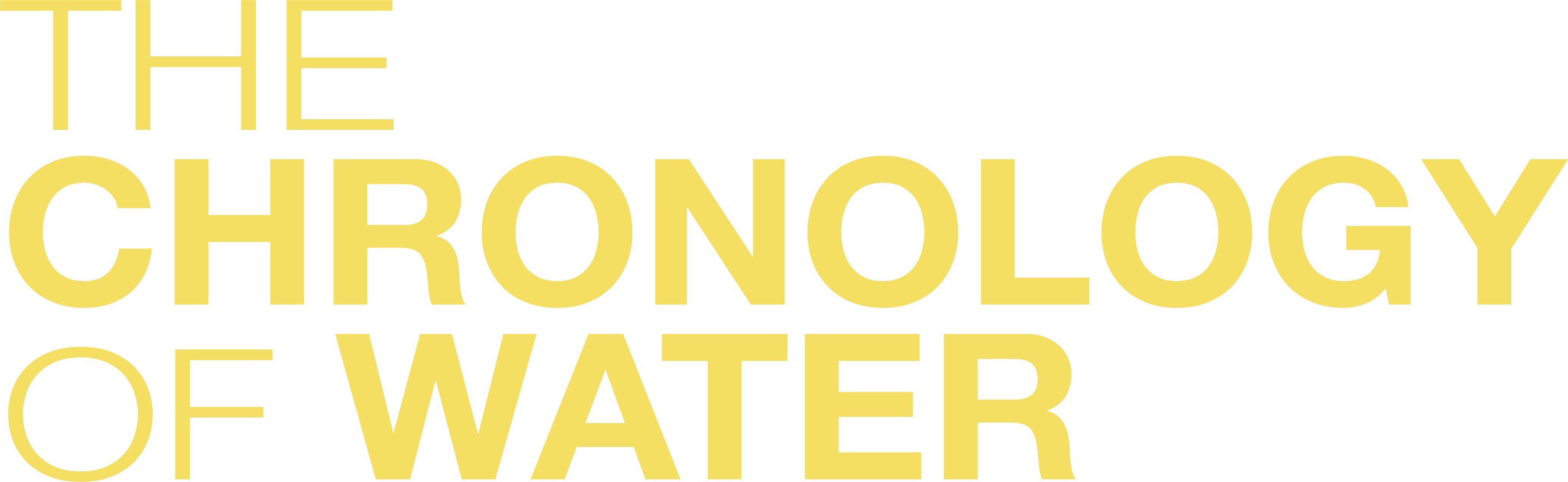 The Chronology of Water